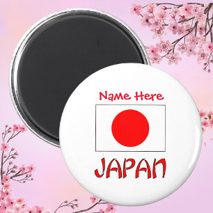 Personalisierte Japan Heritage-Flagge Rund Magnet