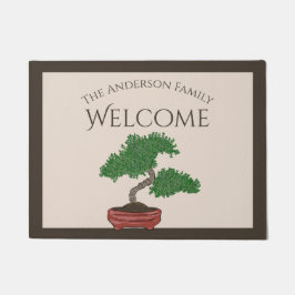 Personalisierte japanische Bonsai Tree Welcome Mat Fußmatte