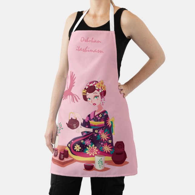 Personalisierte japanische Teezeremonie, Kranich Schürze (InSitu)