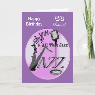 Personalisierte Jazzmusik zum Geburtstag Karte