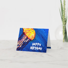 Personalisierte Jellyfish Happy Birthday Card Dankeskarte