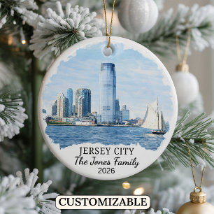 Personalisierte Jersey City, Maßgeschneidert New J Keramik Ornament