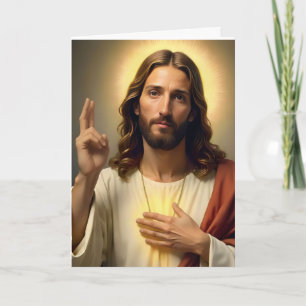 Personalisierte Jesus-Weihnachtskarte 2 Karte