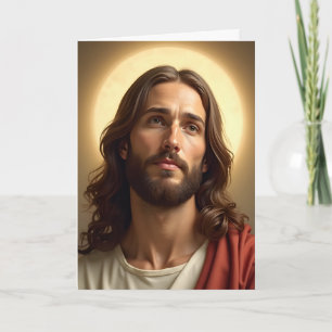 Personalisierte Jesus-Weihnachtskarte Karte