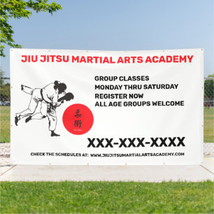 Personalisierte Jiu Jitsu Kampfsportschule Geschäf Banner