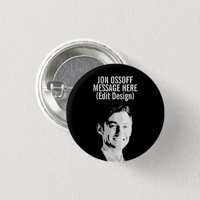 Personalisierte Jon Ossoff Büste Button (Vorne & Hinten)
