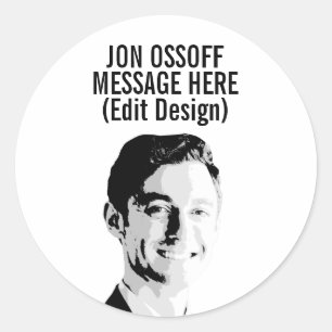 Personalisierte Jon Ossoff Büste Runder Aufkleber