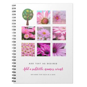 Personalisierte Journal-ADD-FOTO und TEXT Notizblock
