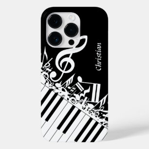 Personalisierte Jumbled-Musiknotizen und -Klaviert Case-Mate iPhone 14 Pro Hülle
