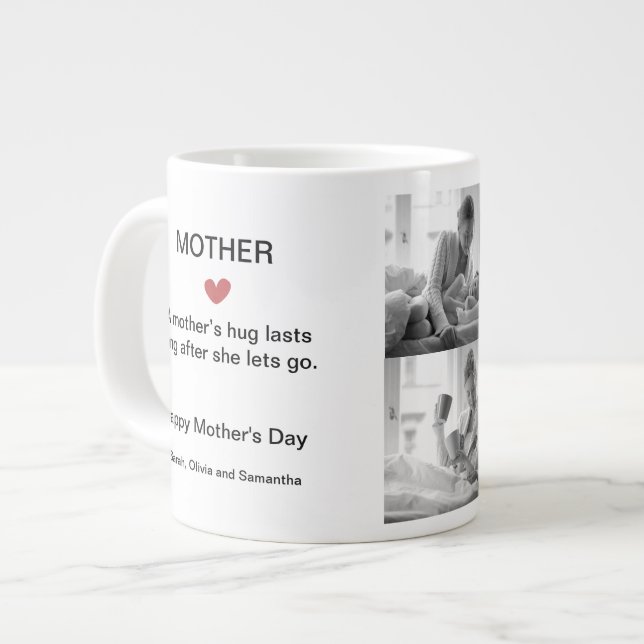 Personalisierte Jumbo Foto Collage Tasse (Vorderseite Links)