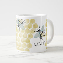 PERSONALISIERTE Jumbo-Zen-Doodle-Biene-Tasse