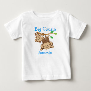Personalisierte Junge Affen Big Cousin Baby T-shirt