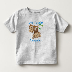 Personalisierte Junge Affen Big Cousin Kleinkind T-shirt