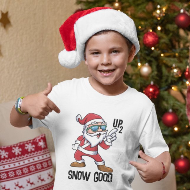 Personalisierte Jungen Funny Christmas Zitat Carto T-Shirt (Personalized Boys Funny Christmas Quote Cartoon T-Shirt)