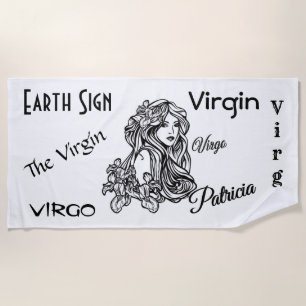 Personalisierte Jungfrau Die Jungfrau Zodiac Strandtuch