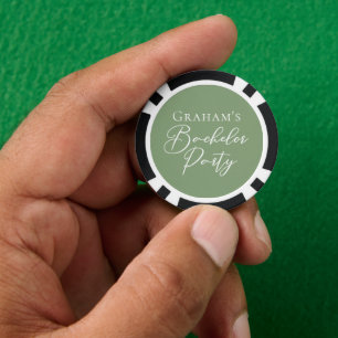 Personalisierte Junggesellenabschied Party Sagegrü Pokerchips