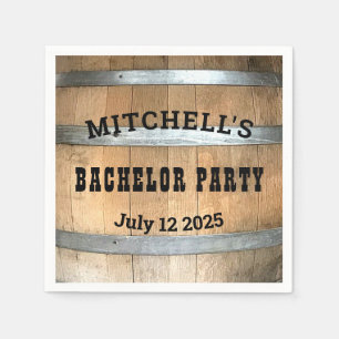 Personalisierte Junggesellenabschied Whiskeyfass S Serviette