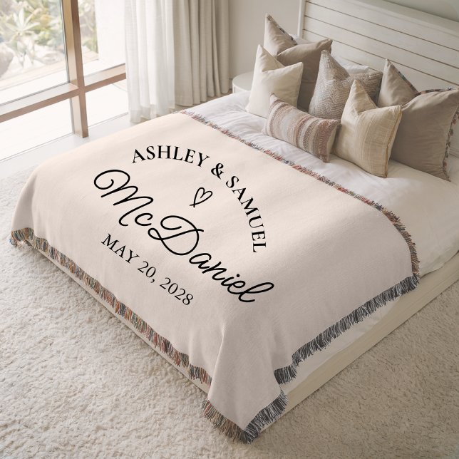 Personalisierte Junggesellinnen-Abschied-Decke als Decke (custom anniversary blanket, wedding anniversary gift, engagement blanket, couple name blanket,)