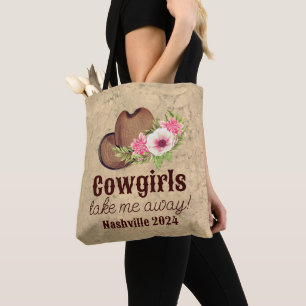 Personalisierte Junggesellinnen Cowgirl Rosa Flora