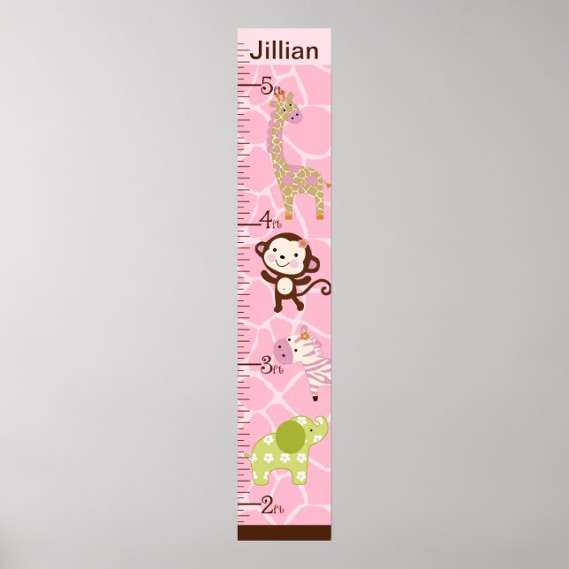 Personalisierte Jungle Jill Growth Chart #2 Poster (Vorne)