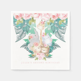 Personalisierte Jungtiertiere Serviette