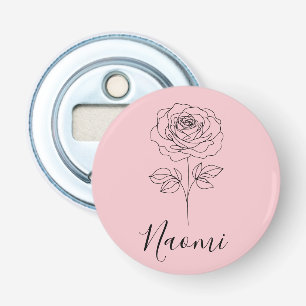 Personalisierte Juni Rose Geburtstag Blume Geschen Flaschenöffner