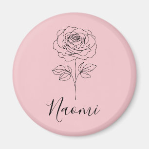 Personalisierte Juni Rose Geburtstag Blume Geschen Magnet