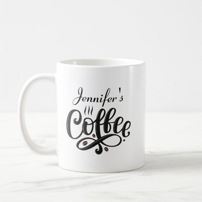 Personalisierte Kaffee-Tasse, Custom Bistro Cup, E Kaffeetasse (Links)