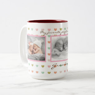 Personalisierte Kaffee-Tassen für Großmutter Zweifarbige Tasse