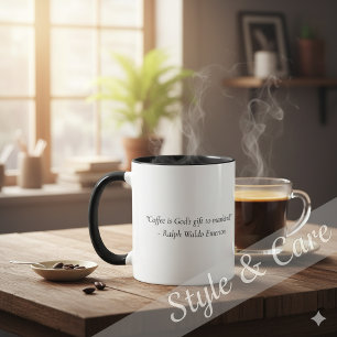 Personalisierte Kaffee-Zitat-Grafik-Kombination Tasse