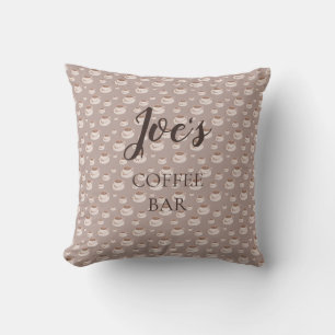 Personalisierte Kaffeebar-Station-Wurfkissen Kissen
