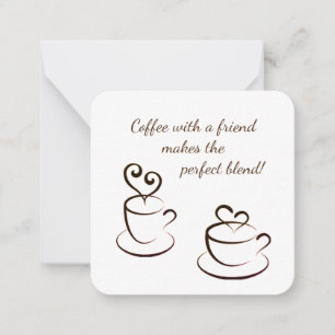 Personalisierte Kaffeekarte Mitteilungskarte