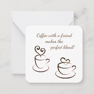 Personalisierte Kaffeekarte Mitteilungskarte