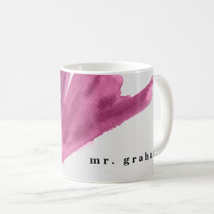 Personalisierte Kaffeetasse mit Wasserfarbe Lila
