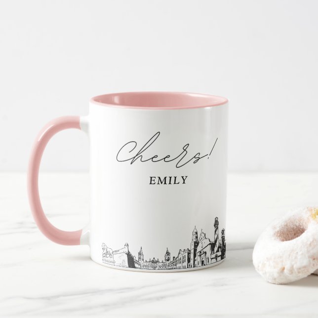 Personalisierte Kaffeetasse St. Augustine Hochzeit (Mit Donut)
