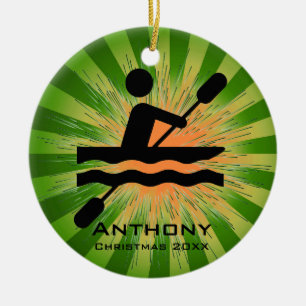Personalisierte Kajakschmuck Keramikornament