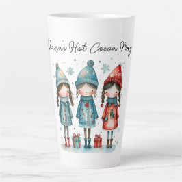 Personalisierte Kakao-Tasse mit Winterkindern Milchtasse