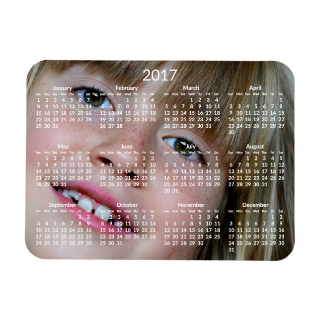 Personalisierte Kalender 2017 Flexible Magnet (Horizontal)