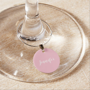 Personalisierte Kalligrafie Jennifer Name Design P Weinglas Anhänger