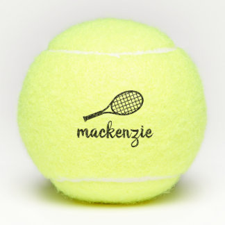 Personalisierte Kalligrafie Skriptname Tennis Ball