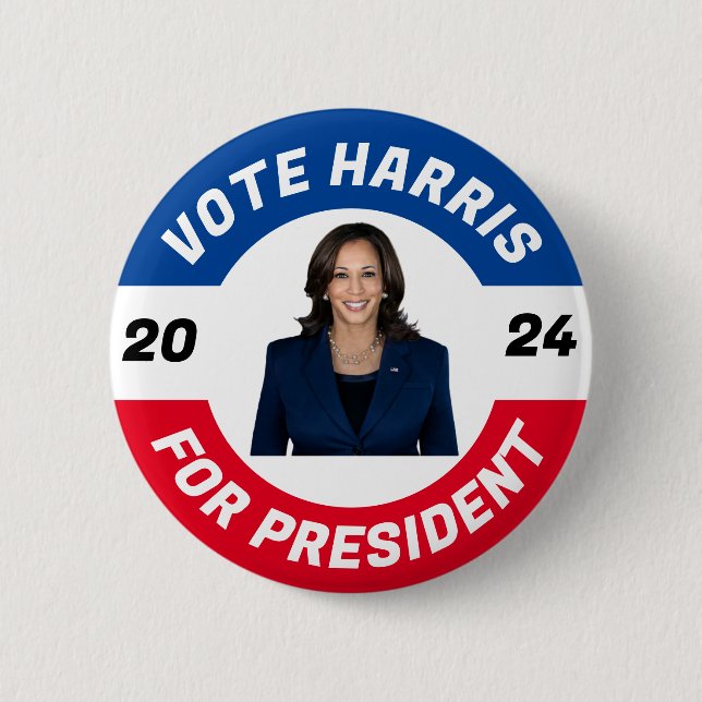 Personalisierte kamala hariss für den Präsidenten  Button (Vorderseite)