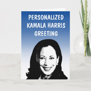 Personalisierte Kamala Harris Grußkarte Karte