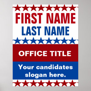 Personalisierte Kampagnen-Schablone Poster
