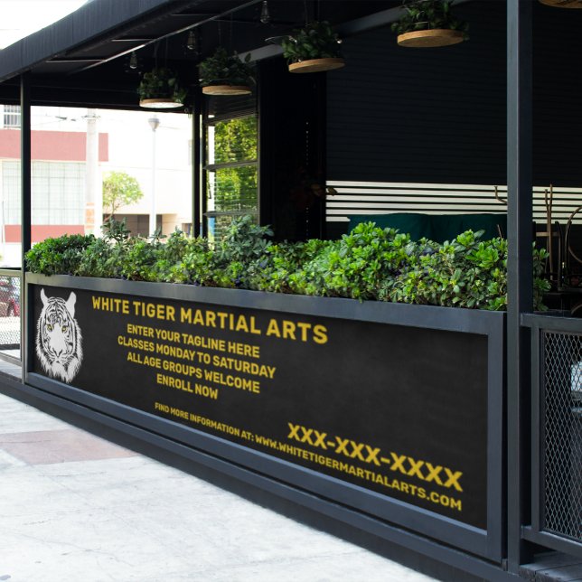 Personalisierte Kampfkunst des Weißen Tigers Banner (Von Creator hochgeladen)