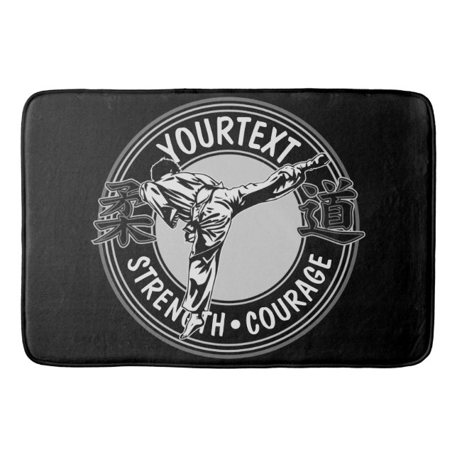 Personalisierte Kampfkunst JUDO Japan Kampfsport  Badematte (Vorderseite)