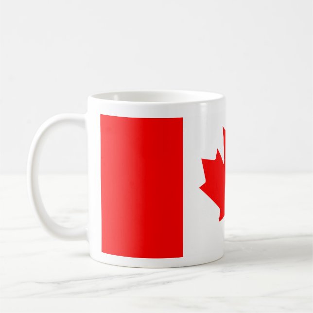 Personalisierte Kanada-Flagge | Benutzerdefinierte Kaffeetasse (Links)