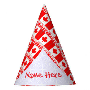 Personalisierte Kanada-Flagge Papier Partyhütchen