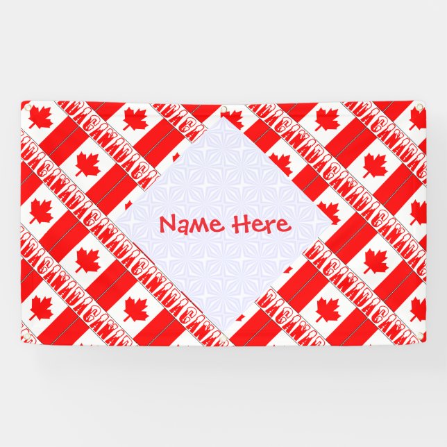 Personalisierte Kanada-Flagge-Party  Banner (Horizontal)