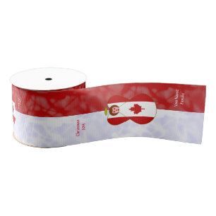 Personalisierte kanadische Engel-Flagge Auburn Rot Ripsband