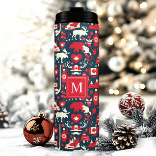 Personalisierte kanadische Symbole Thermosbecher